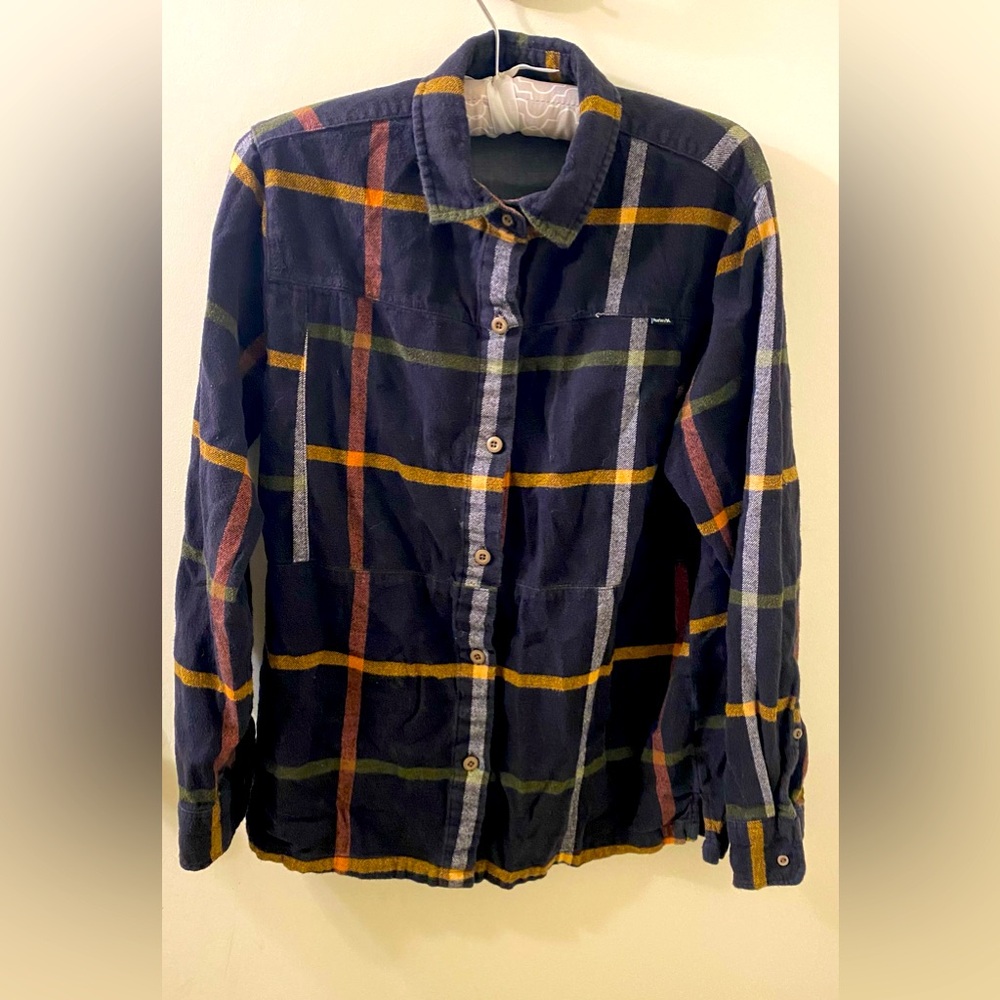 Hurley Button Down Flannel Top